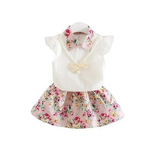 3T Pink Pearl 3 piece Shirt, Skirt, Necklace Set Baby/Toddler Outfit